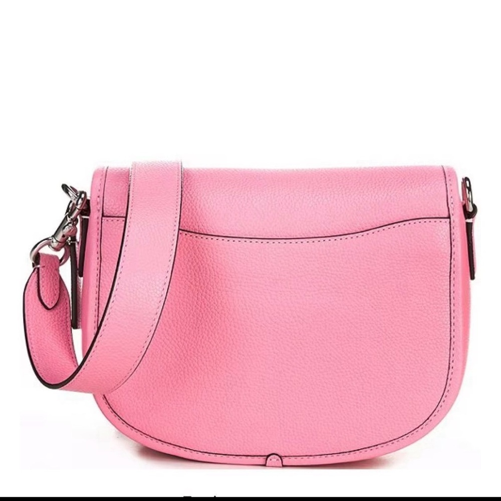 COACH Willow Pebbled Leather Saddle Shoulder Bag - Picture 2 of 10